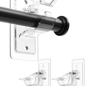 No Drill Needed Curtain Rod Holders